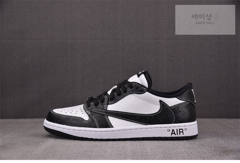 Nike 나이키 커스텀 에어조던 1 로우 x 루이비통 x 트래비스 스캇 DL2211-001 신발 2번 이미지