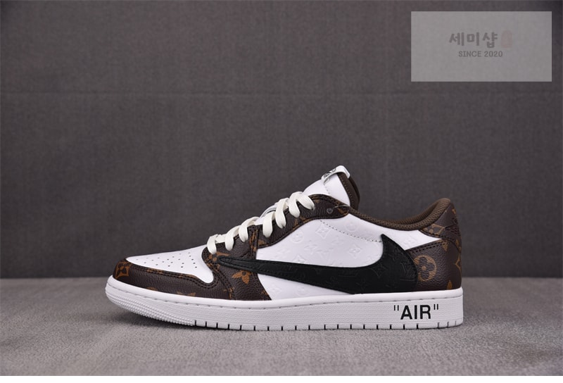Nike 나이키 커스텀 에어조던 1 로우 x 루이비통 x 트래비스 스캇 DL2403-002 신발 2번 이미지