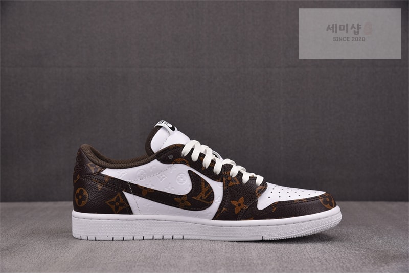 Nike 나이키 커스텀 에어조던 1 로우 x 루이비통 x 트래비스 스캇 DL2403-002 신발 3번 이미지