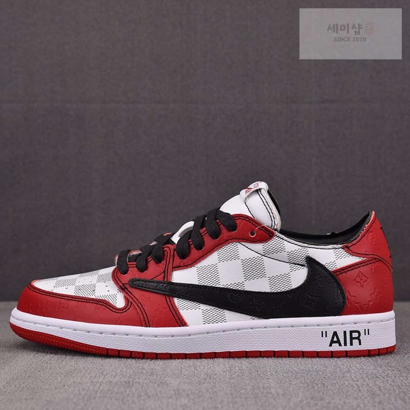 Nike 나이키 커스텀 에어조던 1 로우 x 루이비통 x 트래비스 스캇 DZ2403-006 신발 4번 이미지