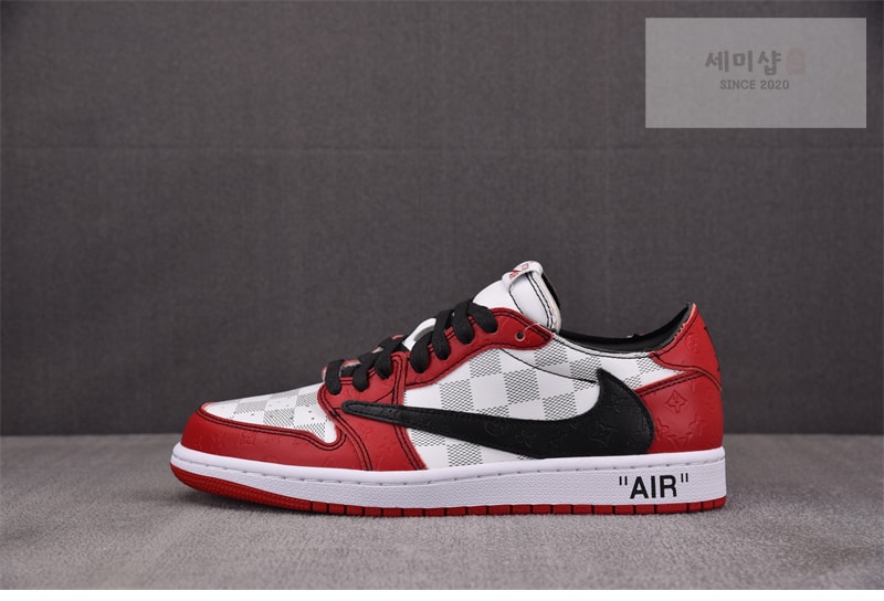 Nike 나이키 커스텀 에어조던 1 로우 x 루이비통 x 트래비스 스캇 DZ2403-006 신발 5번 이미지