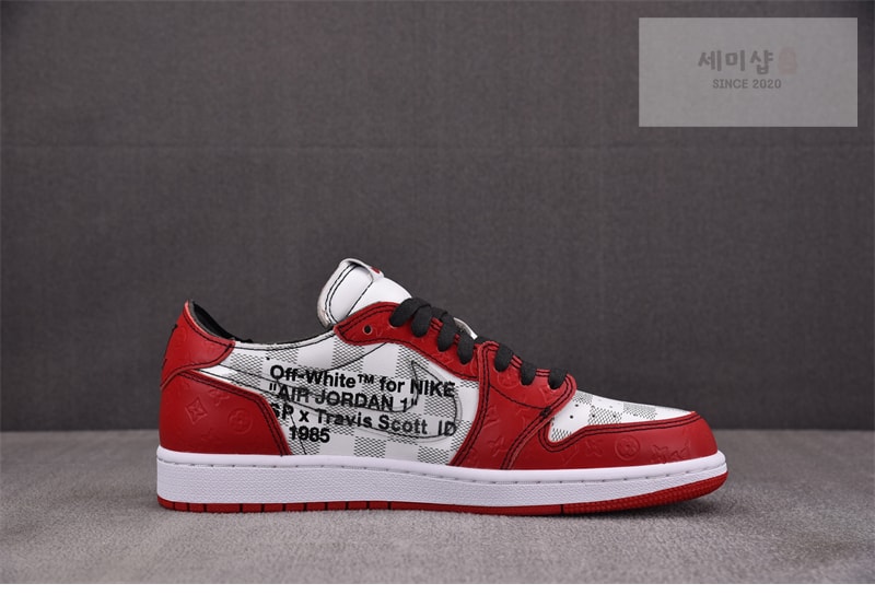 Nike 나이키 커스텀 에어조던 1 로우 x 루이비통 x 트래비스 스캇 DZ2403-006 신발 6번 이미지