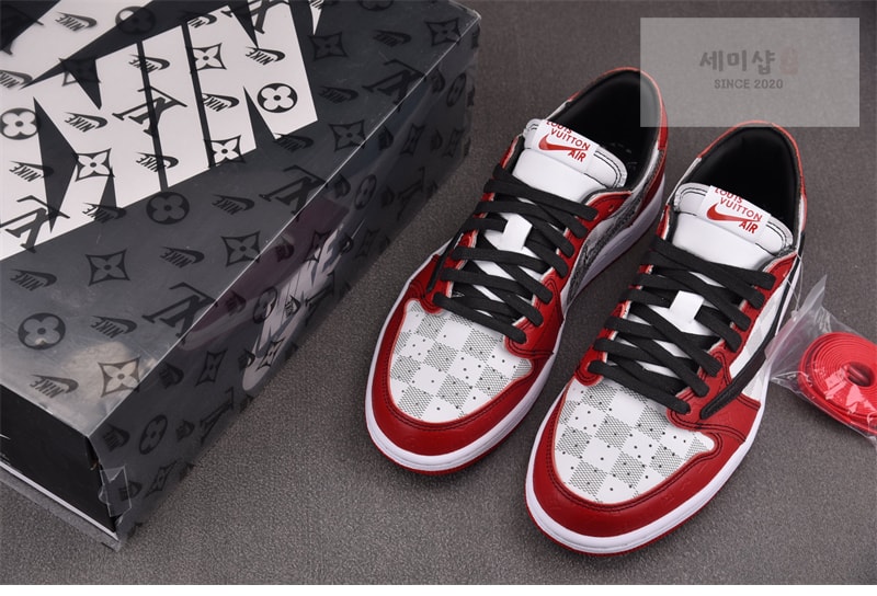 Nike 나이키 커스텀 에어조던 1 로우 x 루이비통 x 트래비스 스캇 DZ2403-006 신발 10번 이미지