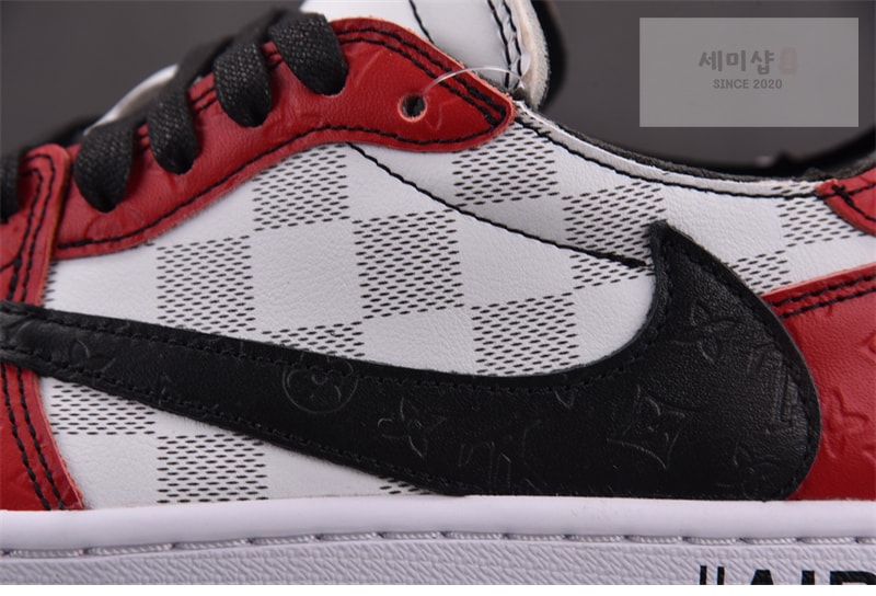 Nike 나이키 커스텀 에어조던 1 로우 x 루이비통 x 트래비스 스캇 DZ2403-006 신발 3번 이미지