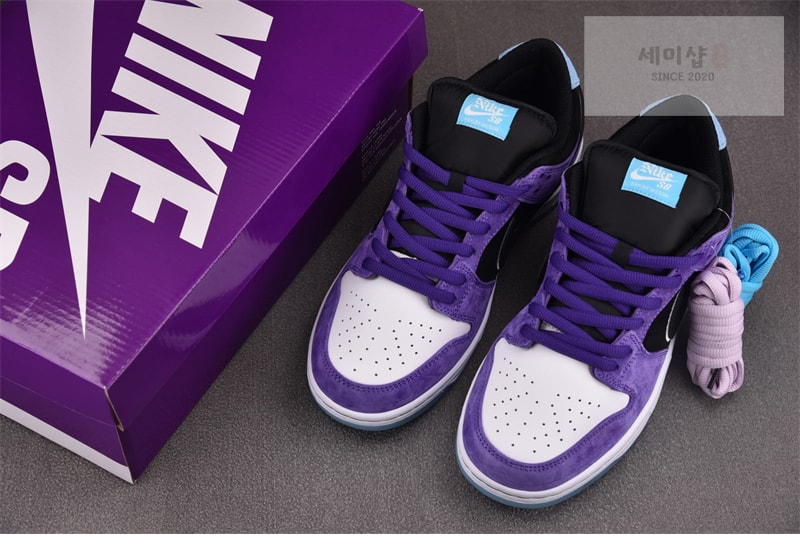 Nike 나이키 SB 덩크 로우 프로 x 헤일리 윌슨 블랙 앤 코트 퍼플 HJ0513-500 신발 8번 이미지