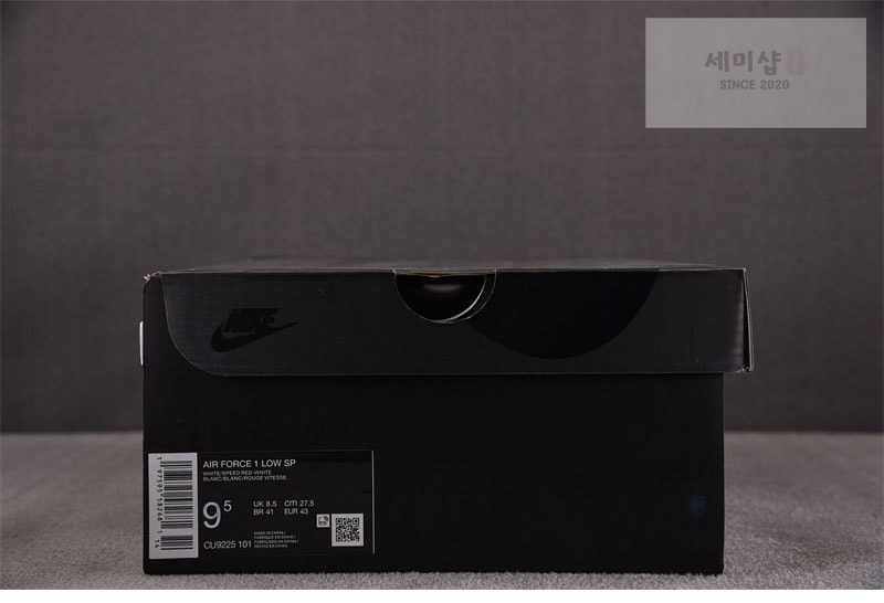 Nike 나이키 x 슈프림 에어포스1 로우 슈프림 상하이 화이트 스피드 레드 CU9225-101 신발 15번 이미지