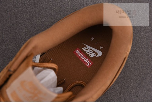 Nike 나이키 x 슈프림 에어포스1 로우 플랙스 된장 신발 10번 이미지
