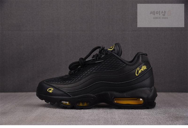 Nike 나이키 x 코르테이즈 에어맥스 95 블랙 앤 투어 옐로우 FB2709-003 신발 2번 이미지