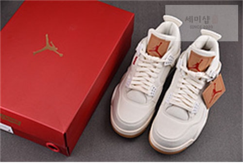 Nike 에어조던4 x 리바이스 레트로 화이트 신발 10번 이미지