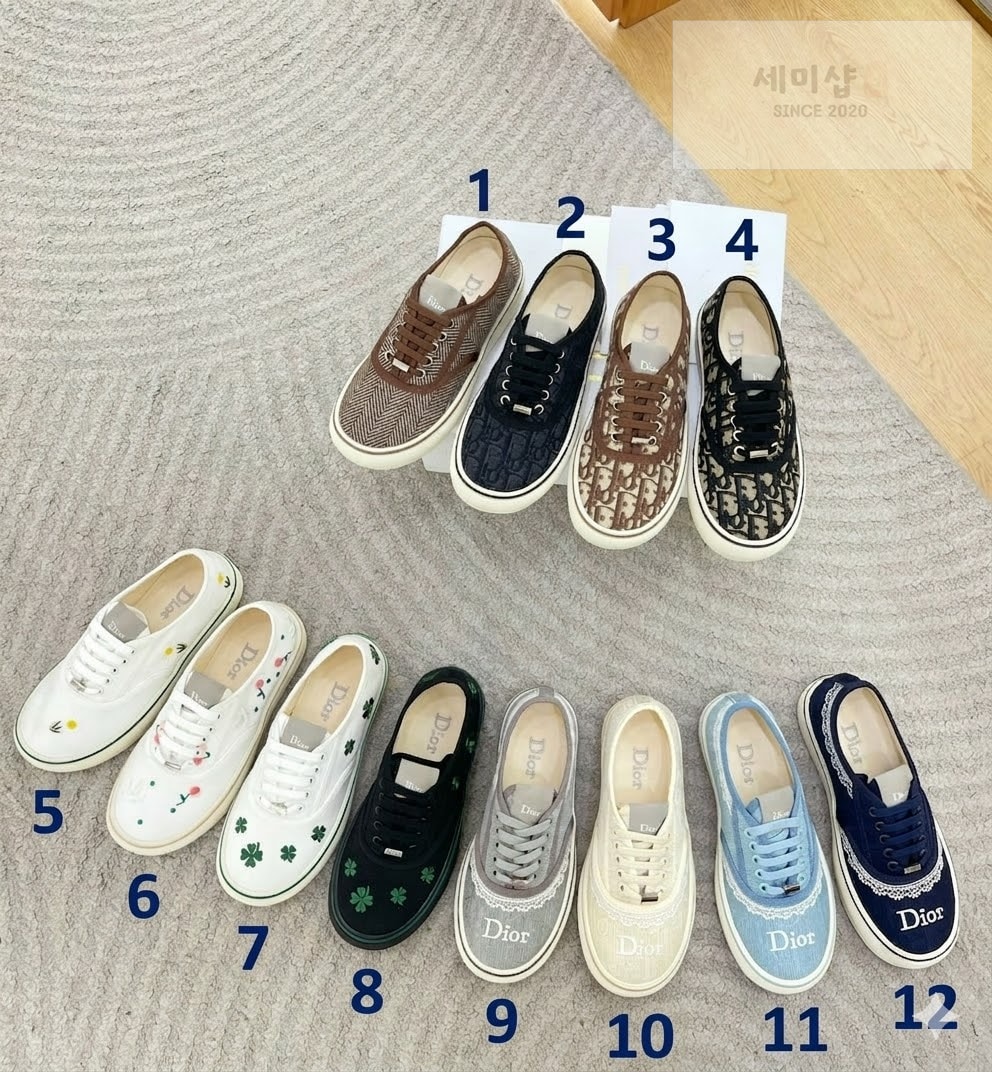 디올 디올 솔트윈드 뮬 스니커즈 1, 브라운 헤링본 신발 2번 이미지