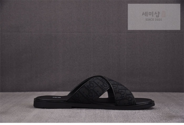 D I O R 디올 알리아스 샌들 블랙 디올 오블리크 자카드 블랙 신발 3번 이미지
