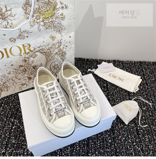 D I O R 디올 오블리크 자수 스니커즈 신발 5번 이미지