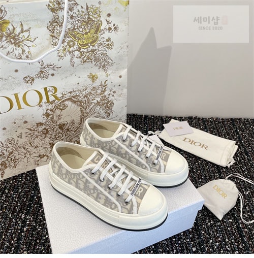D I O R 디올 오블리크 자수 스니커즈 신발 6번 이미지