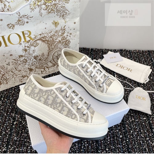D I O R 디올 오블리크 자수 스니커즈 신발 10번 이미지