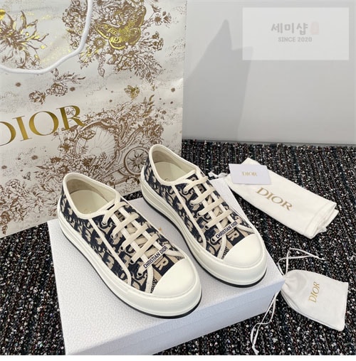 D I O R 디올 오블리크 자수 스니커즈 신발 14번 이미지