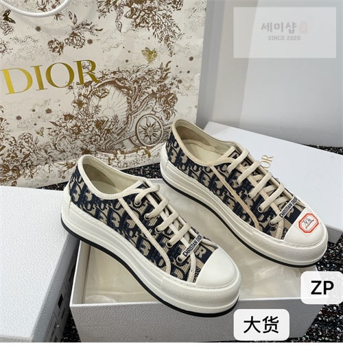 D I O R 디올 오블리크 자수 스니커즈 신발 23번 이미지
