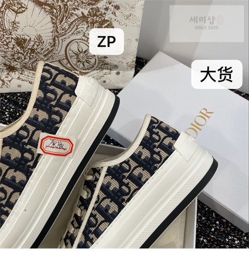 D I O R 디올 오블리크 자수 스니커즈 신발 26번 이미지