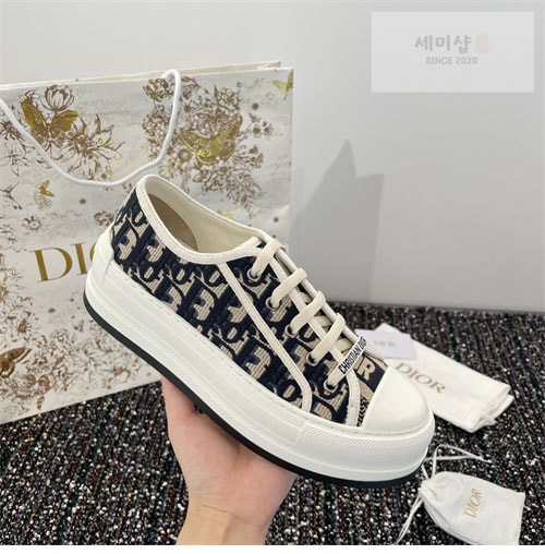 D I O R 디올 오블리크 자수 스니커즈 신발 33번 이미지