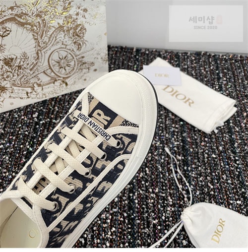 D I O R 디올 오블리크 자수 스니커즈 신발 34번 이미지