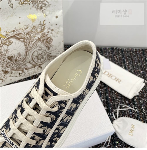 D I O R 디올 오블리크 자수 스니커즈 신발 36번 이미지