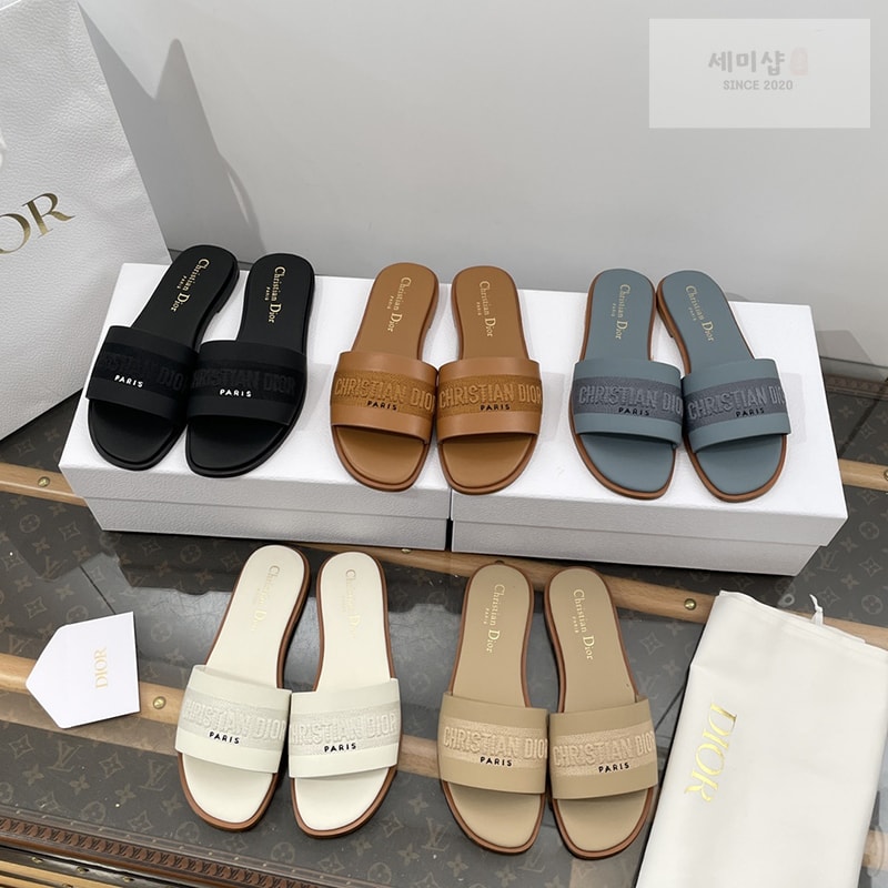 D I O R 디올 Dway 디웨이 뮬 슬리퍼 블랙 신발 2번 이미지