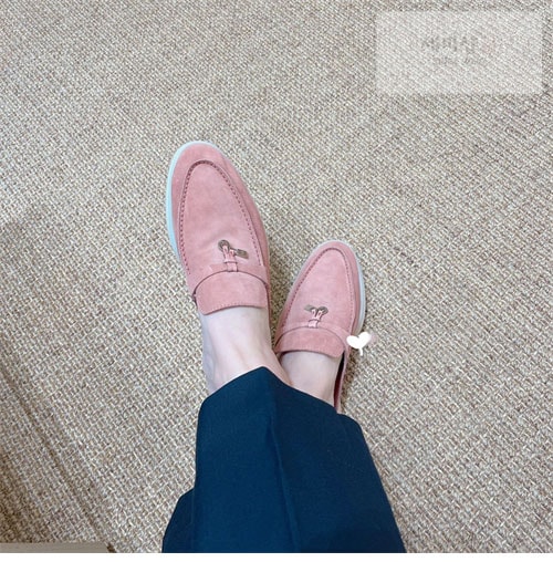 Loro Piana 로로피아나 바부슈 참 워크 로퍼 뮬 스웨이드 신발 5번 이미지