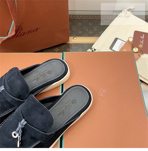 Loro Piana 로로피아나 바부슈 참 워크 로퍼 뮬 스웨이드 신발 39번 이미지