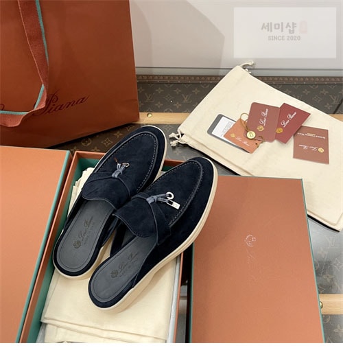 Loro Piana 로로피아나 바부슈 참 워크 로퍼 뮬 스웨이드 신발 10번 이미지