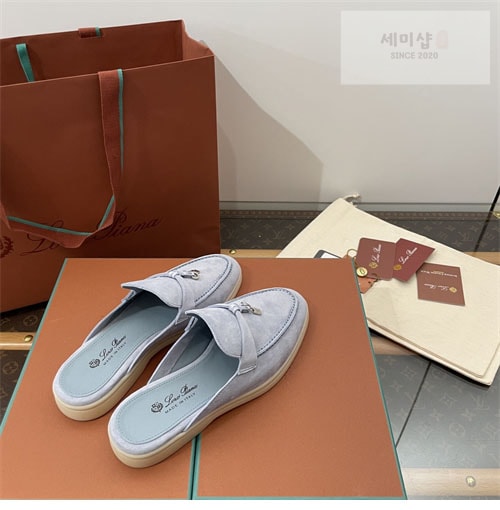 Loro Piana 로로피아나 바부슈 참 워크 로퍼 뮬 스웨이드 신발 12번 이미지