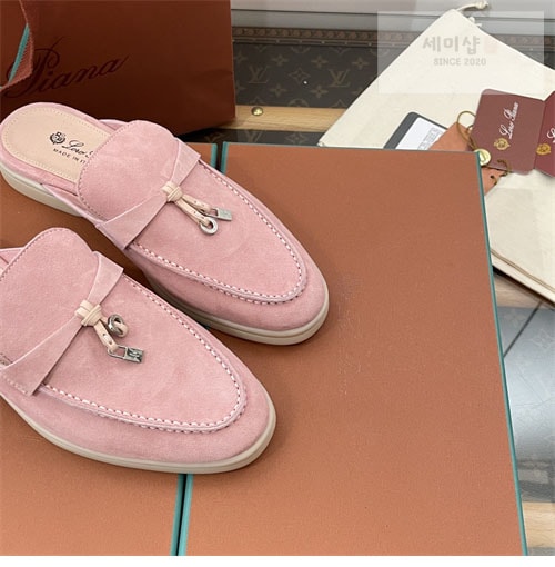 Loro Piana 로로피아나 바부슈 참 워크 로퍼 뮬 스웨이드 신발 18번 이미지