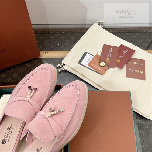 Loro Piana 로로피아나 바부슈 참 워크 로퍼 뮬 스웨이드 신발 19번 이미지