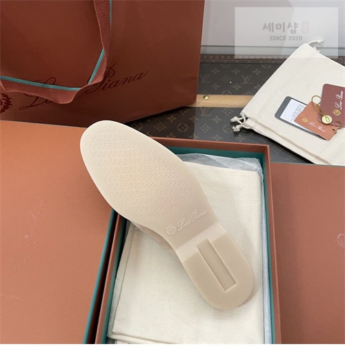 Loro Piana 로로피아나 바부슈 참 워크 로퍼 뮬 스웨이드 신발 32번 이미지