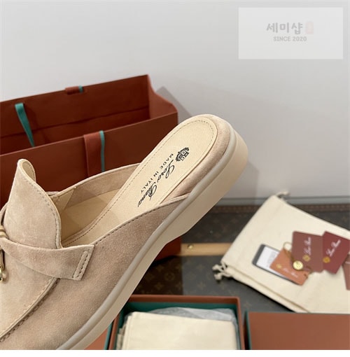 Loro Piana 로로피아나 바부슈 참 워크 로퍼 뮬 스웨이드 신발 37번 이미지