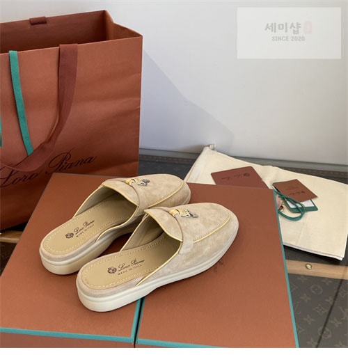 Loro Piana 로로피아나 바부슈 참 워크 로퍼 뮬 신발 38번 이미지