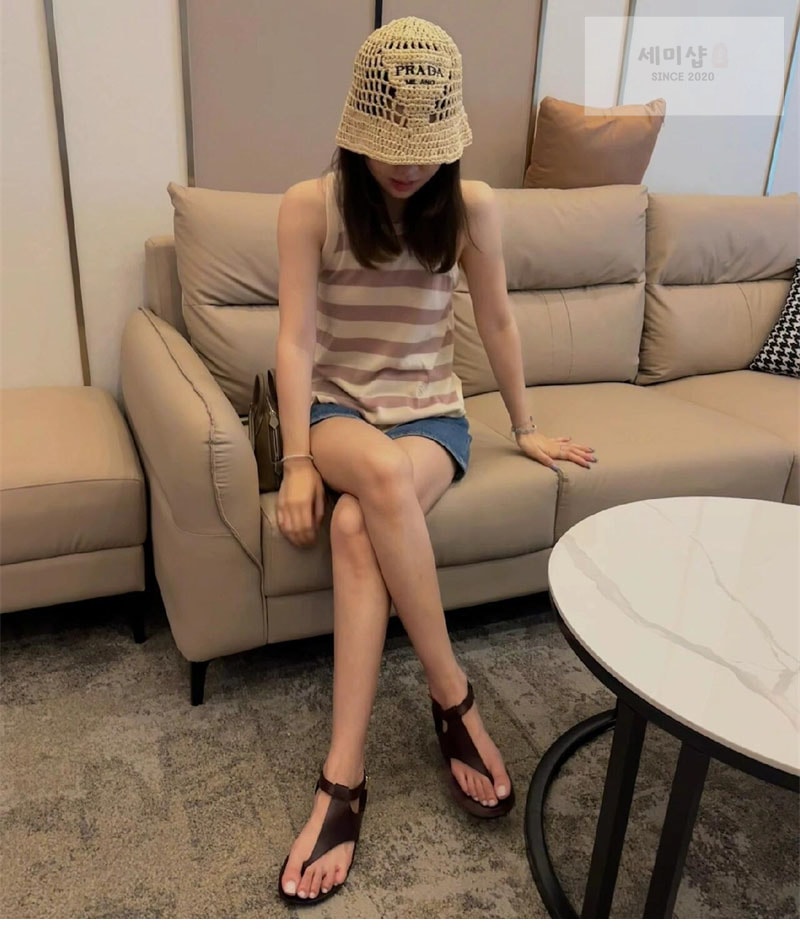 Loro Piana 로로피아나 싱글 토 샌들 신발 2번 이미지