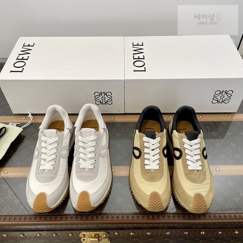 Loewe 로에베 플로우 러너 스니커즈 스웨이드 나일론 골드 블랙 신발 25번 이미지