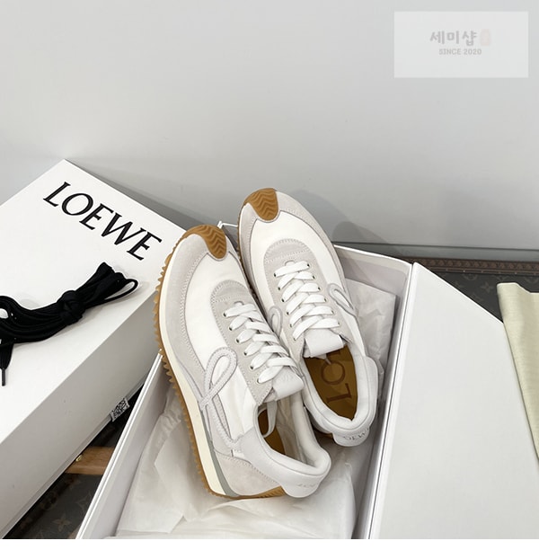 Loewe 로에베 플로우 러너 스니커즈 스웨이드 나일론 골드 블랙 신발 17번 이미지
