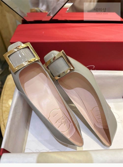 Roger Vivier 로저 비비에 트럼펫 메탈 버클 펌프스4.5cm 신발 11번 이미지