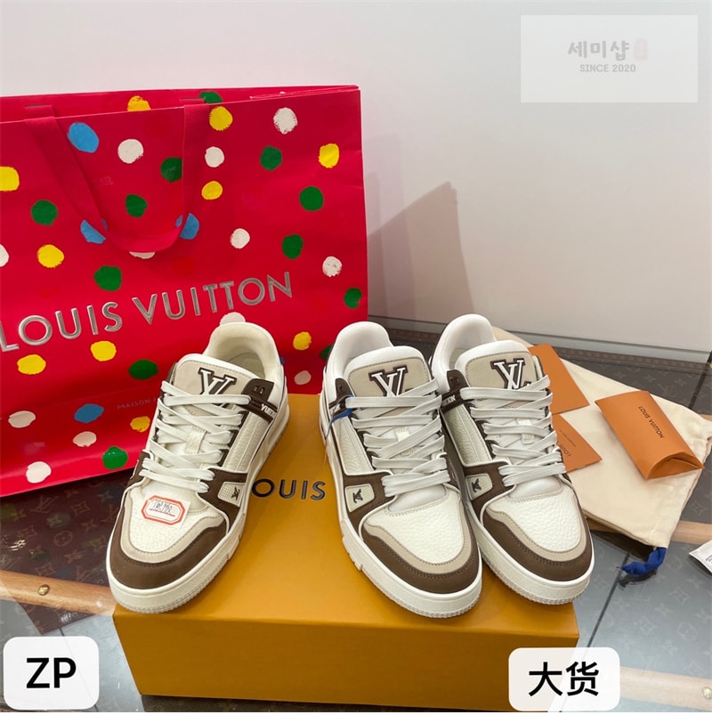 Louis Vuitton 루이비통 LV 트레이너 스니커즈 브라운 신발 11번 이미지