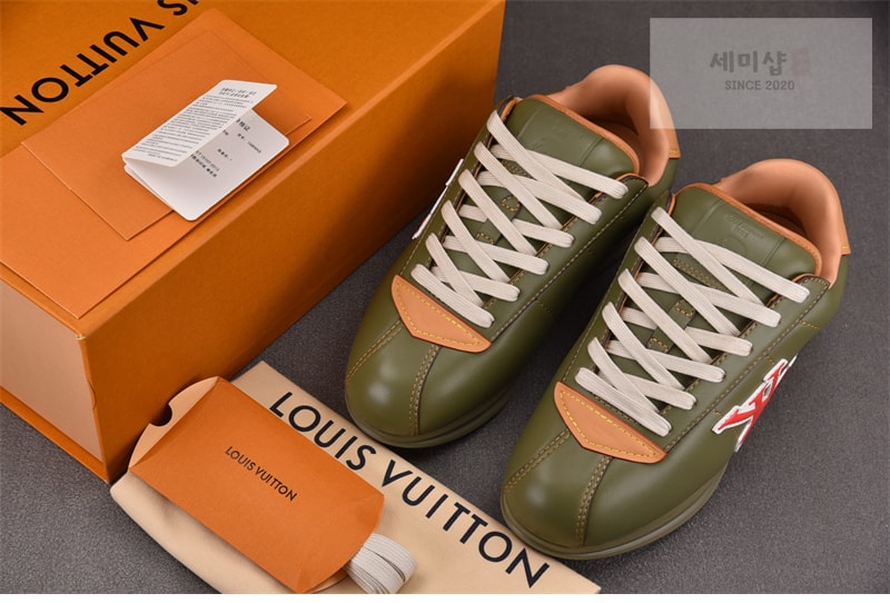 Louis Vuitton 루이비통 x 니고 LV 버터소프트 스니커즈 카키 신발 10번 이미지