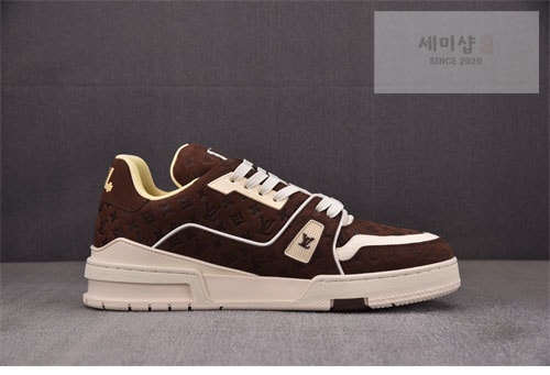 Louis Vuitton 루이비통 x 타일러 크리에이터 LV 트레이너 모카 신발 2번 이미지
