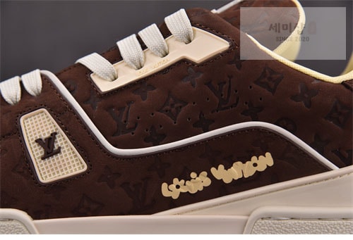 Louis Vuitton 루이비통 x 타일러 크리에이터 LV 트레이너 모카 신발 12번 이미지