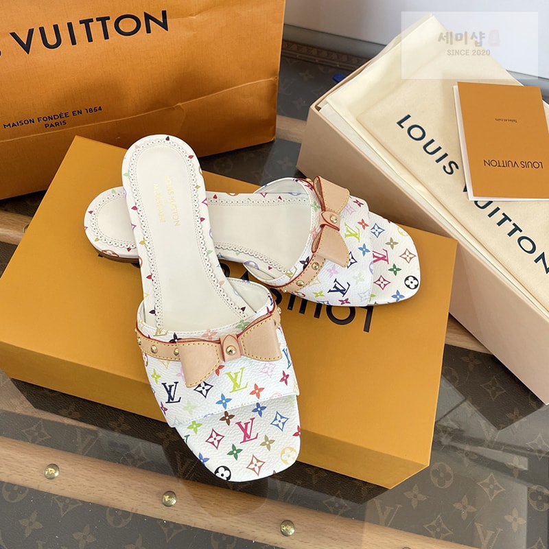 Louis Vuitton 루이비통 x TM 6AM 플랫 뮬 멀티 모노그램 신발 1번 이미지