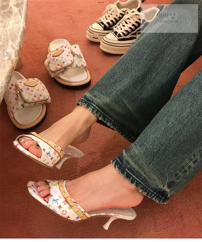 Louis Vuitton 루이비통 x TM 6AM 힐 샌들뮬 신발 2번 이미지