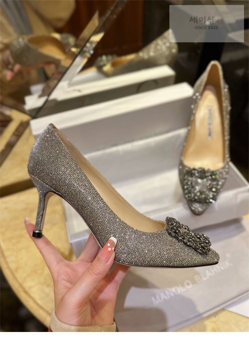 Manolo Blahnik 마놀로 블라닉 한가시 펌프스 글리터 신발 3번 이미지