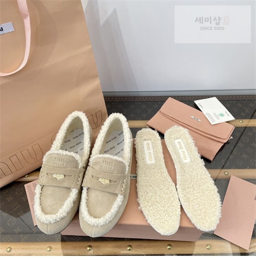 Miu Miu 미우미우 스웨이드 로퍼 신발 2번 이미지