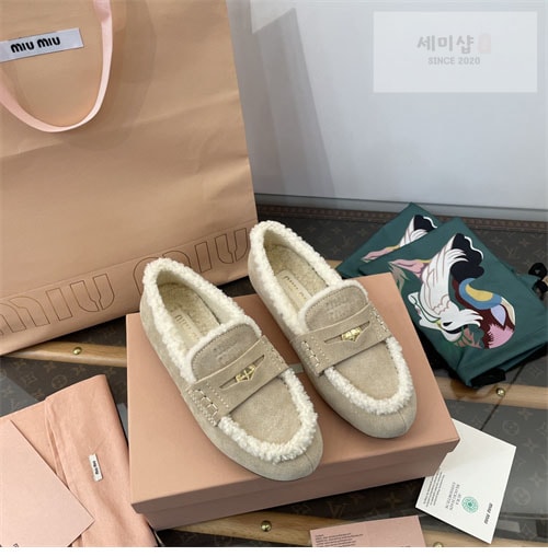 Miu Miu 미우미우 스웨이드 로퍼 신발 4번 이미지