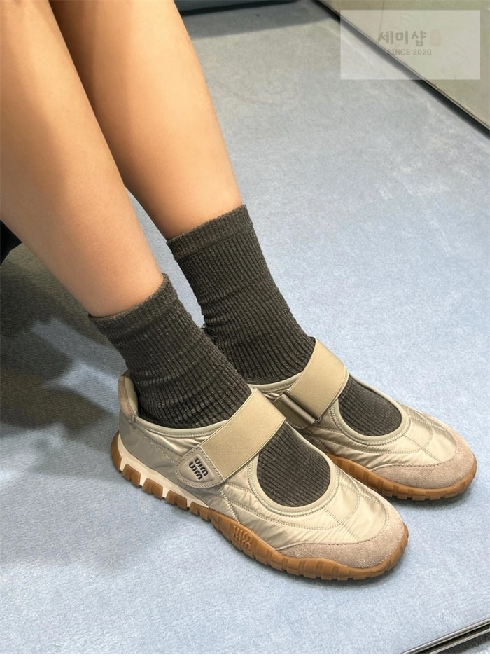 Miu Miu 미우미우 타이어 테크니컬 발레리나 그레이 신발 3번 이미지