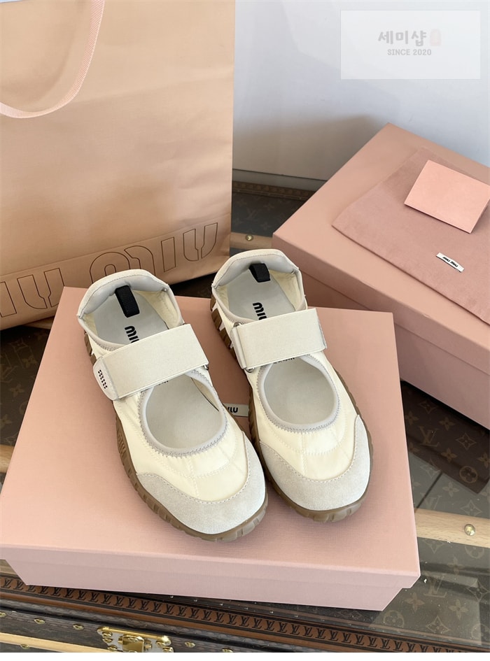 Miu Miu 미우미우 타이어 테크니컬 발레리나 그레이 신발 11번 이미지
