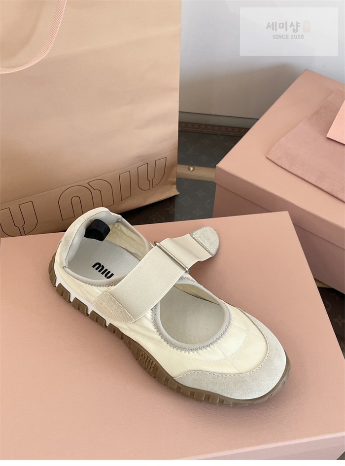 Miu Miu 미우미우 타이어 테크니컬 발레리나 그레이 신발 14번 이미지